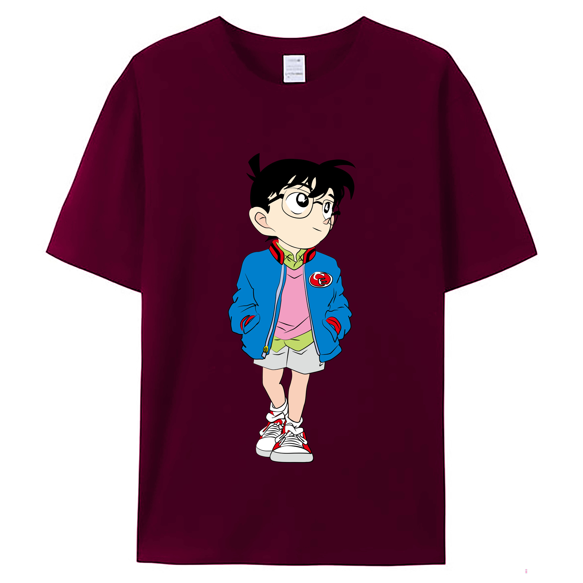 （画像用） 名探偵コナン 江戸川 コナン Detective Conan Conan Edogawa レディースカジュアルプリントTシャツ（綿100％）